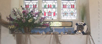 One of the decorated windows