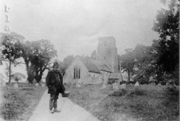 James Smith outside Blaxhall Church c.1870